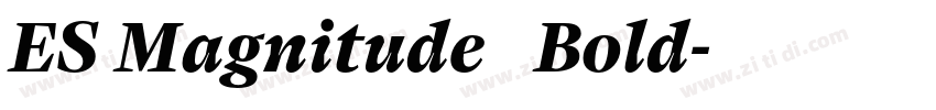 ES Magnitude   Bold字体转换